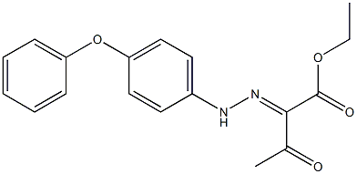 ethyl 3-oxo-2-[(E)-2-(4-phenoxyphenyl)hydrazono]butanoate Struktur