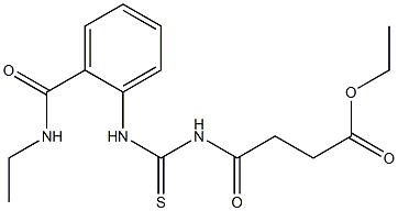 ethyl 4-[({2-[(ethylamino)carbonyl]anilino}carbothioyl)amino]-4-oxobutanoate Struktur