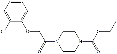 ethyl 4-[2-(2-chlorophenoxy)acetyl]-1-piperazinecarboxylate Struktur