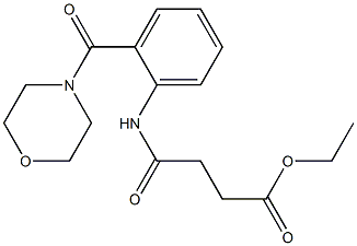 ethyl 4-[2-(4-morpholinylcarbonyl)anilino]-4-oxobutanoate Struktur