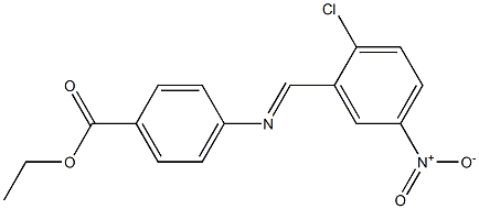 ethyl 4-{[(E)-(2-chloro-5-nitrophenyl)methylidene]amino}benzoate Struktur