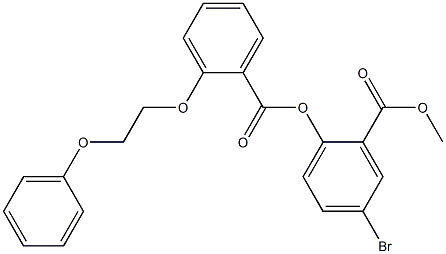 methyl 5-bromo-2-{[2-(2-phenoxyethoxy)benzoyl]oxy}benzoate Struktur