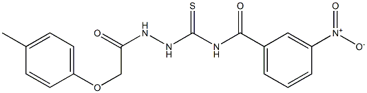 N-({2-[2-(4-methylphenoxy)acetyl]hydrazino}carbothioyl)-3-nitrobenzamide Struktur