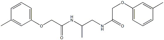 N-(1-methyl-2-{[2-(3-methylphenoxy)acetyl]amino}ethyl)-2-(3-methylphenoxy)acetamide Struktur