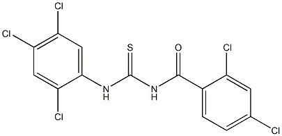 N-(2,4-dichlorobenzoyl)-N'-(2,4,5-trichlorophenyl)thiourea Struktur