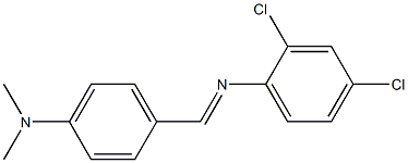 2,4-dichloro-N-{(E)-[4-(dimethylamino)phenyl]methylidene}aniline Struktur