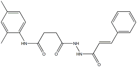 N-(2,4-dimethylphenyl)-4-oxo-4-{2-[(E)-3-phenyl-2-propenoyl]hydrazino}butanamide Struktur