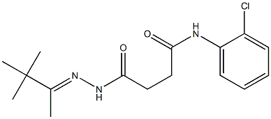 N-(2-chlorophenyl)-4-oxo-4-{2-[(E)-1,2,2-trimethylpropylidene]hydrazino}butanamide Struktur