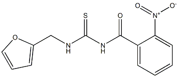 N-(2-furylmethyl)-N'-(2-nitrobenzoyl)thiourea Struktur