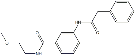 N-(2-methoxyethyl)-3-[(2-phenylacetyl)amino]benzamide Struktur