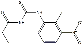 N-(2-methyl-3-nitrophenyl)-N'-propionylthiourea Struktur