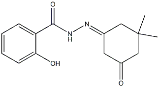 N'-(3,3-dimethyl-5-oxocyclohexylidene)-2-hydroxybenzohydrazide Struktur