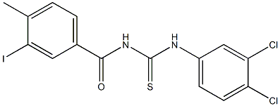 N-(3,4-dichlorophenyl)-N'-(3-iodo-4-methylbenzoyl)thiourea Struktur