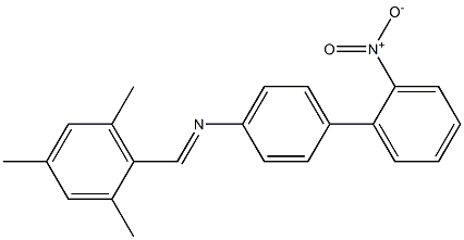 N-[(E)-mesitylmethylidene]-N-(2'-nitro[1,1'-biphenyl]-4-yl)amine Struktur