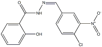 N'-[(Z)-(4-chloro-3-nitrophenyl)methylidene]-2-hydroxybenzohydrazide Struktur