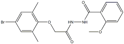 N'-[2-(4-bromo-2,6-dimethylphenoxy)acetyl]-2-methoxybenzohydrazide Struktur