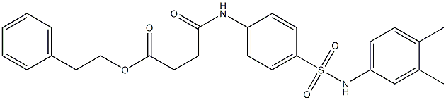 phenethyl 4-{4-[(3,4-dimethylanilino)sulfonyl]anilino}-4-oxobutanoate Struktur