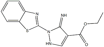 ethyl 2-(1,3-benzothiazol-2-yl)-3-imino-2,3-dihydro-1H-pyrazole-4-carboxylate Struktur