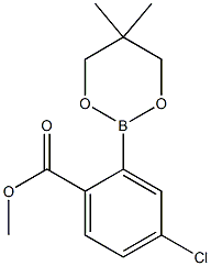 Methyl 4-chloro-2-(5,5-dimethyl-1,3,2-dioxaborinan-2-yl)benzoate Struktur