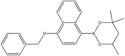 2-(4-Benzyloxynaphthalen-1-yl)-4,4,6-trimethyl-1,3,2-dioxaborinane Struktur