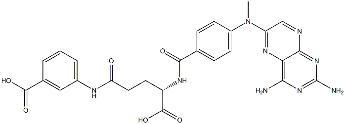 (S)-2-[4-[(2,4-Diaminopteridin-6-yl)methylamino]benzoylamino]-5-(3-carboxyphenylamino)-5-oxovaleric acid Struktur