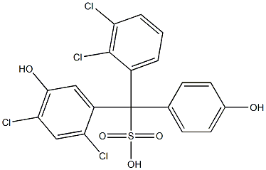 (2,3-Dichlorophenyl)(2,4-dichloro-5-hydroxyphenyl)(4-hydroxyphenyl)methanesulfonic acid Struktur