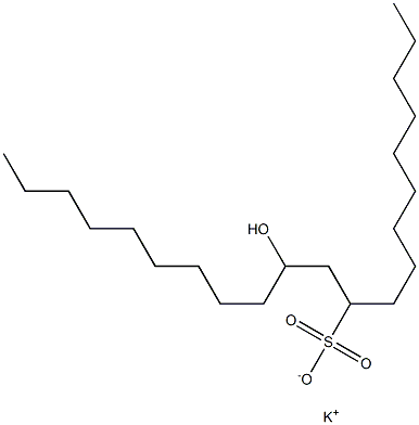 12-Hydroxyhenicosane-10-sulfonic acid potassium salt Struktur