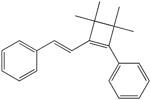 1-Phenyl-2-(2-phenylethenyl)-3,3,4,4-tetramethylcyclobutene Struktur