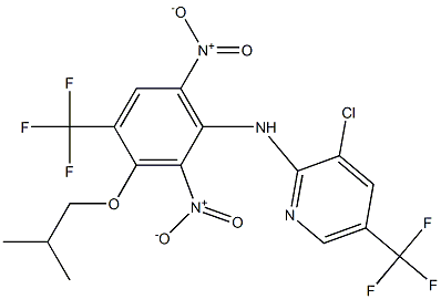 3-Chloro-5-trifluoromethyl-N-(3-isobutyloxy-4-trifluoromethyl-2,6-dinitrophenyl)pyridin-2-amine Struktur