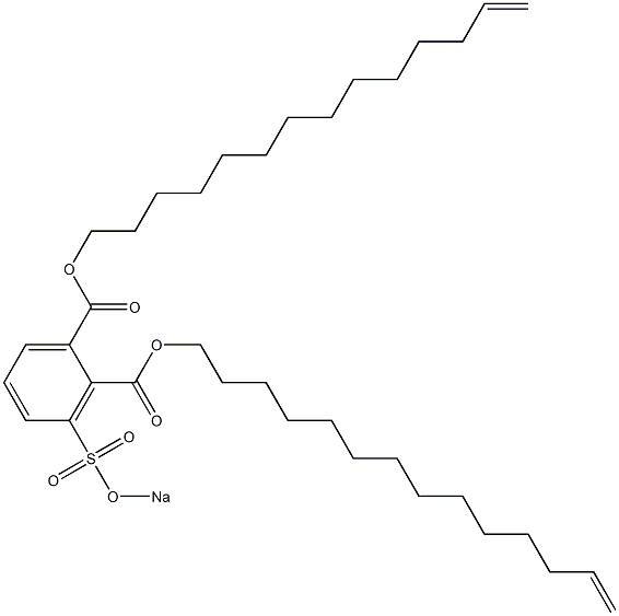 3-(Sodiosulfo)phthalic acid di(13-tetradecenyl) ester Struktur