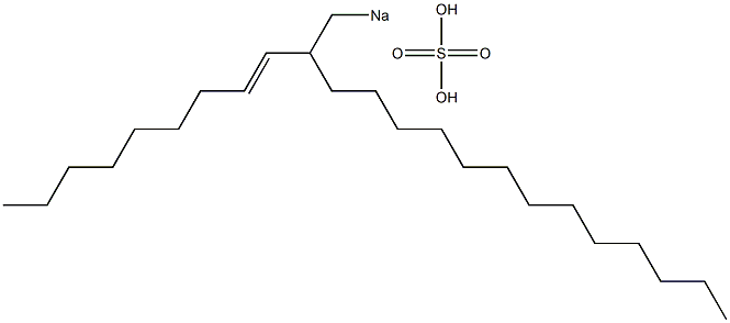 Sulfuric acid 2-(1-nonenyl)pentadecyl=sodium ester salt Struktur