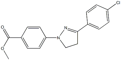 4-[3-(4-Chlorophenyl)-2-pyrazolin-1-yl]benzoic acid methyl ester Struktur