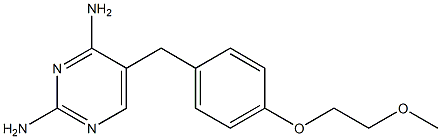 2,4-Diamino-5-[4-(2-methoxyethoxy)benzyl]pyrimidine Struktur