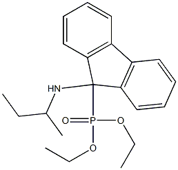 [9-[(1-Methylpropyl)amino]-9H-fluoren-9-yl]phosphonic acid diethyl ester Struktur