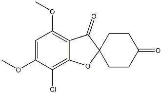 7-Chloro-4,6-dimethoxyspiro[benzofuran-2(3H),1'-cyclohexane]-3,4'-dione Struktur