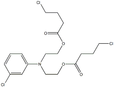 m-Chloro-N,N-bis[2-(4-chlorobutyryloxy)ethyl]aniline Struktur