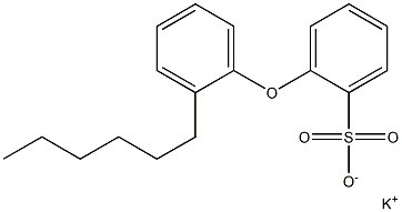 2-(2-Hexylphenoxy)benzenesulfonic acid potassium salt Struktur