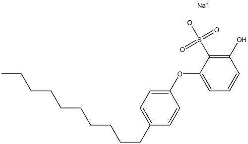 3-Hydroxy-4'-decyl[oxybisbenzene]-2-sulfonic acid sodium salt Struktur