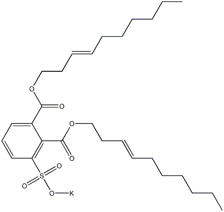 3-(Potassiosulfo)phthalic acid di(3-decenyl) ester Struktur