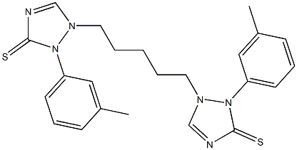 1,1'-(1,5-Pentanediyl)bis[2-(3-methylphenyl)-1H-1,2,4-triazole-3(2H)-thione] Struktur