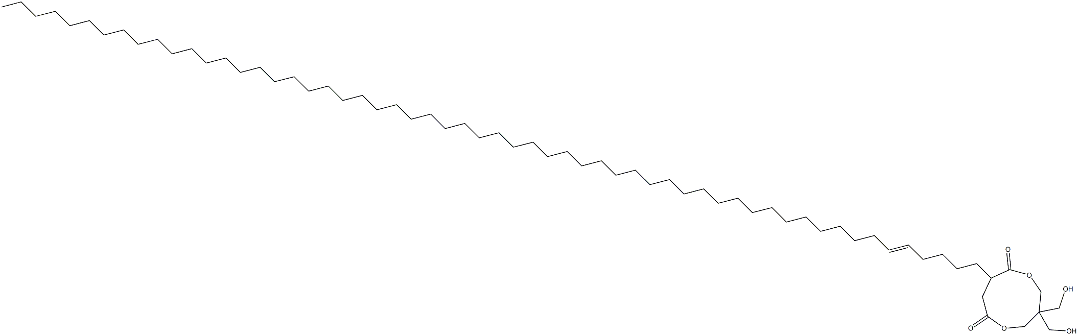 3,3-Bis(hydroxymethyl)-8-(5-octapentacontenyl)-1,5-dioxacyclononane-6,9-dione Struktur