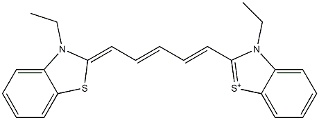 3-Ethyl-2-[(1E,3E,5Z)-5-[(3-ethyl-2,3-dihydrobenzothiazol)-2-ylidene]-1,3-pentadienyl]benzothiazol-1-ium Struktur