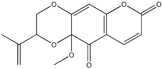 2-Isopropenyl-2,3,10,10a-tetrahydro-10a-methoxy-7H-pyrano[2,3-g]-1,4-benzodioxin-7,10-dione Struktur