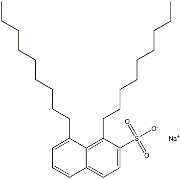 1,8-Dinonyl-2-naphthalenesulfonic acid sodium salt Struktur