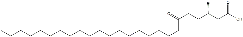 [S,(-)]-3-Methyl-6-oxopentacosanoic acid Struktur