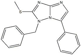 2-(Methylthio)-6-phenyl-1-benzyl-1H-imidazo[1,2-b][1,2,4]triazole Struktur