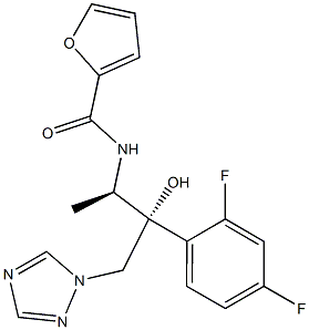 N-[(1R,2R)-2-(2,4-Difluorophenyl)-2-hydroxy-1-methyl-3-(1H-1,2,4-triazol-1-yl)propyl]furan-2-carboxamide Struktur