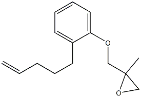 2-(4-Pentenyl)phenyl 2-methylglycidyl ether Struktur