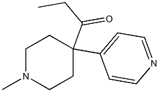 1-Methyl-4-(4-pyridyl)-4-propanoylpiperidine Struktur