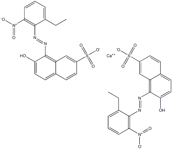 Bis[1-[(2-ethyl-6-nitrophenyl)azo]-2-hydroxy-7-naphthalenesulfonic acid]calcium salt Struktur